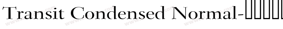 Transit Condensed Normal字体转换